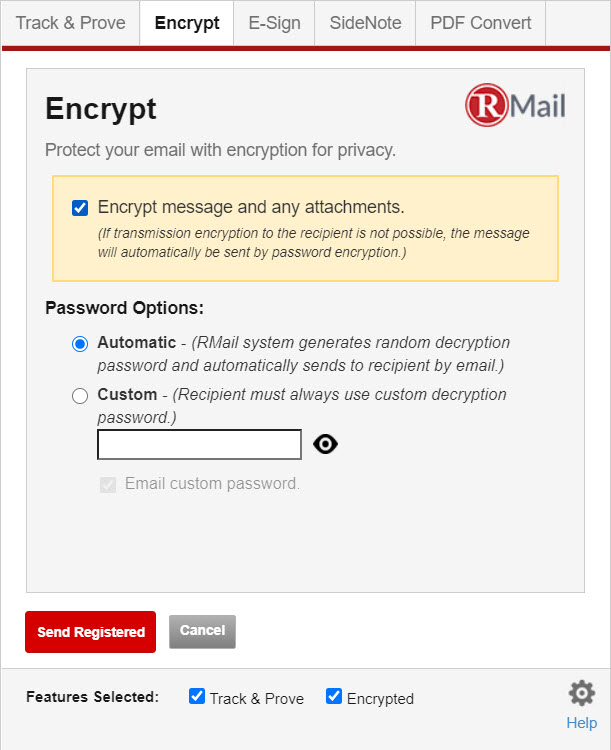 RMail for Gmail - Encrypt